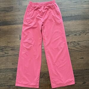 Athleta Girl Pink ~ Coral Wide Leg LIned Pants Size Large ~ 12